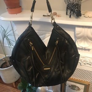 Jack Rabbit Black Leather Bag